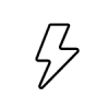 Lightning bolt icon representing proficient roofing services